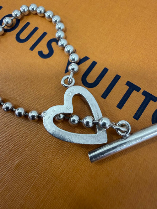 Gucci Bracciale Heart in argento