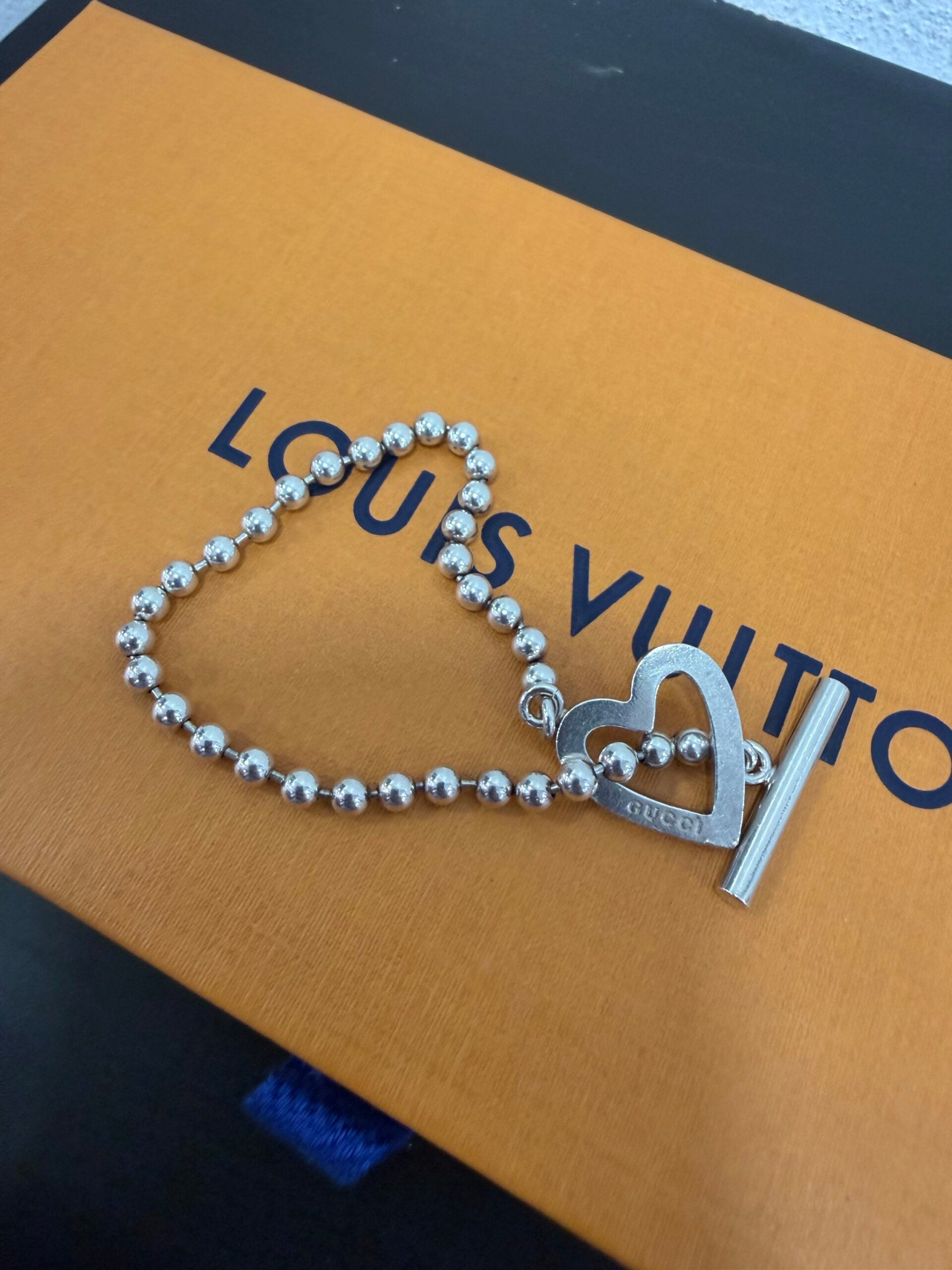 Gucci Bracciale Heart in argento