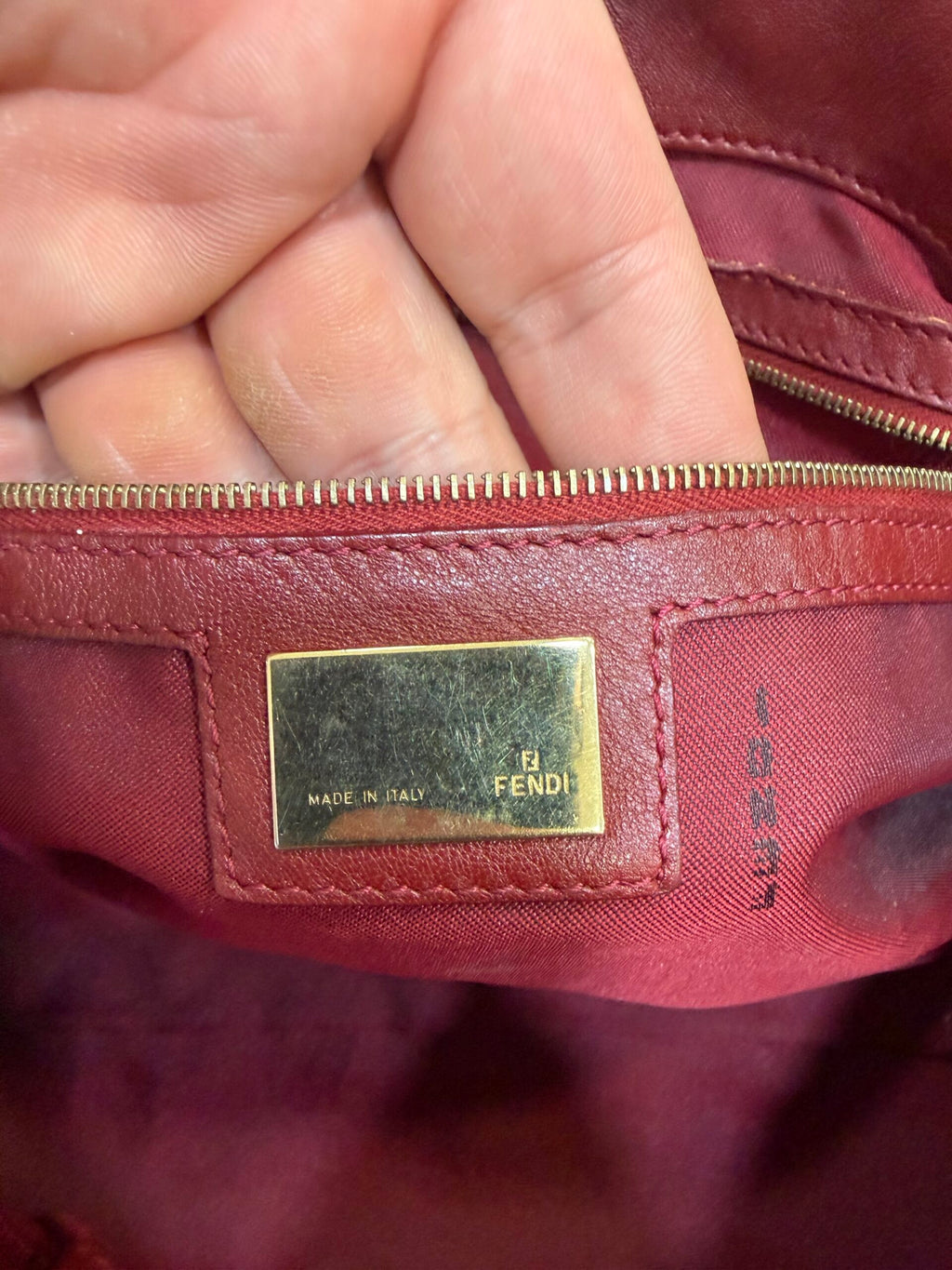 Fendi Baguette Tote bag Burgundy