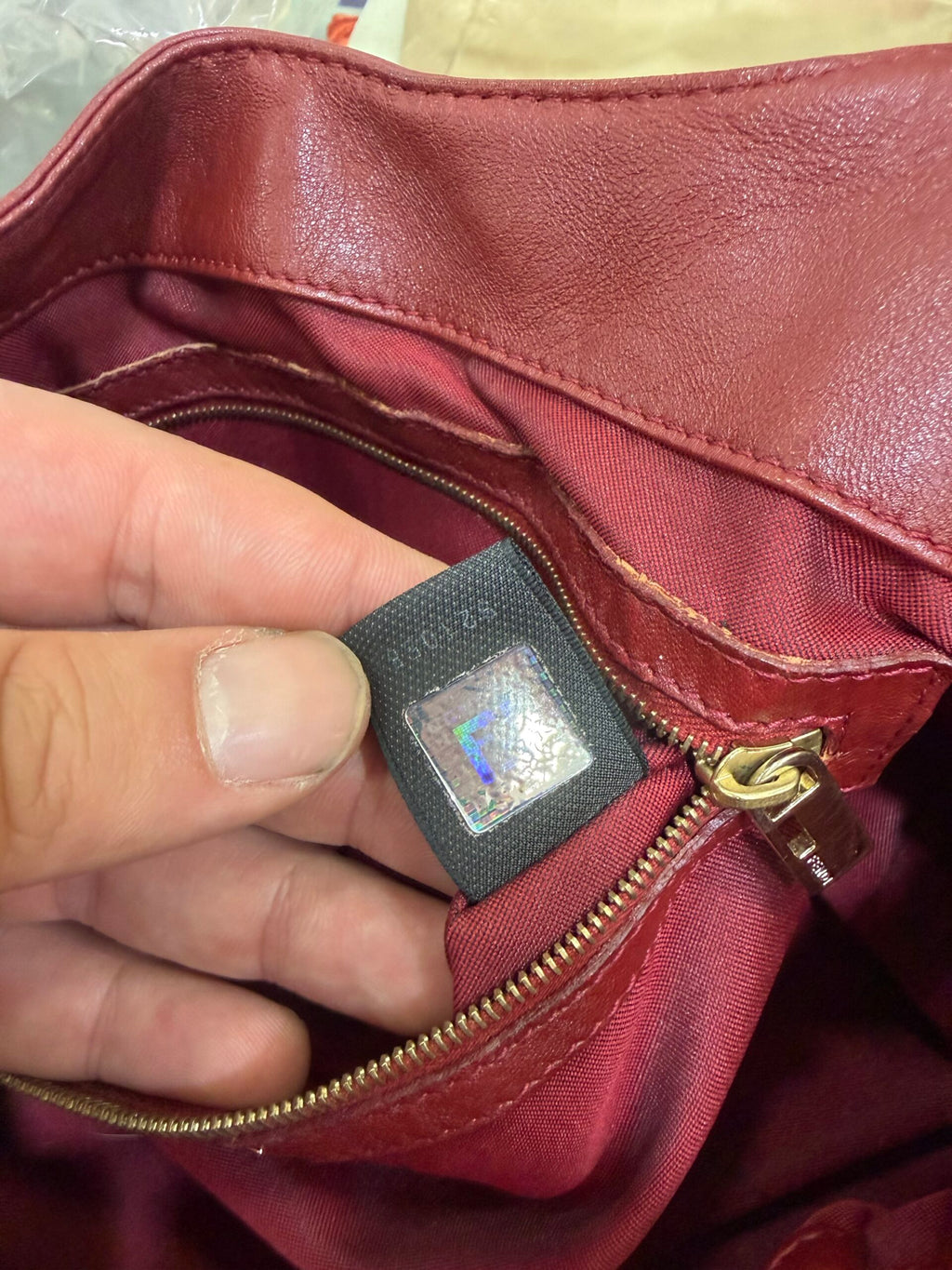 Fendi Baguette Tote bag Burgundy