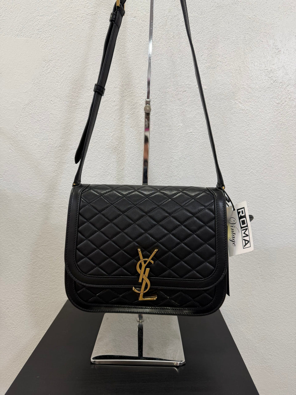 Saint Laurent Solferino in pelle trapuntata