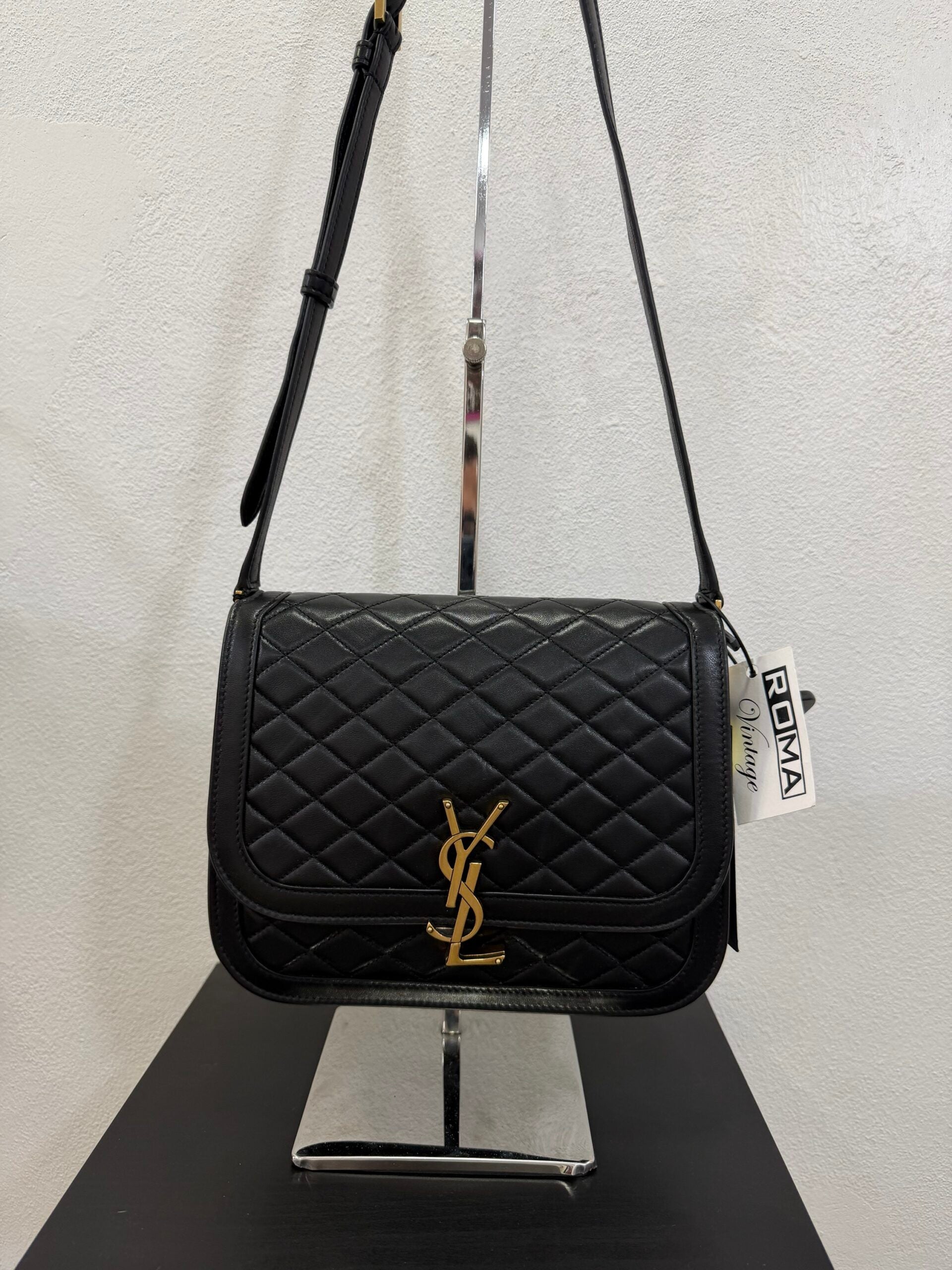 Saint Laurent Solferino in pelle trapuntata