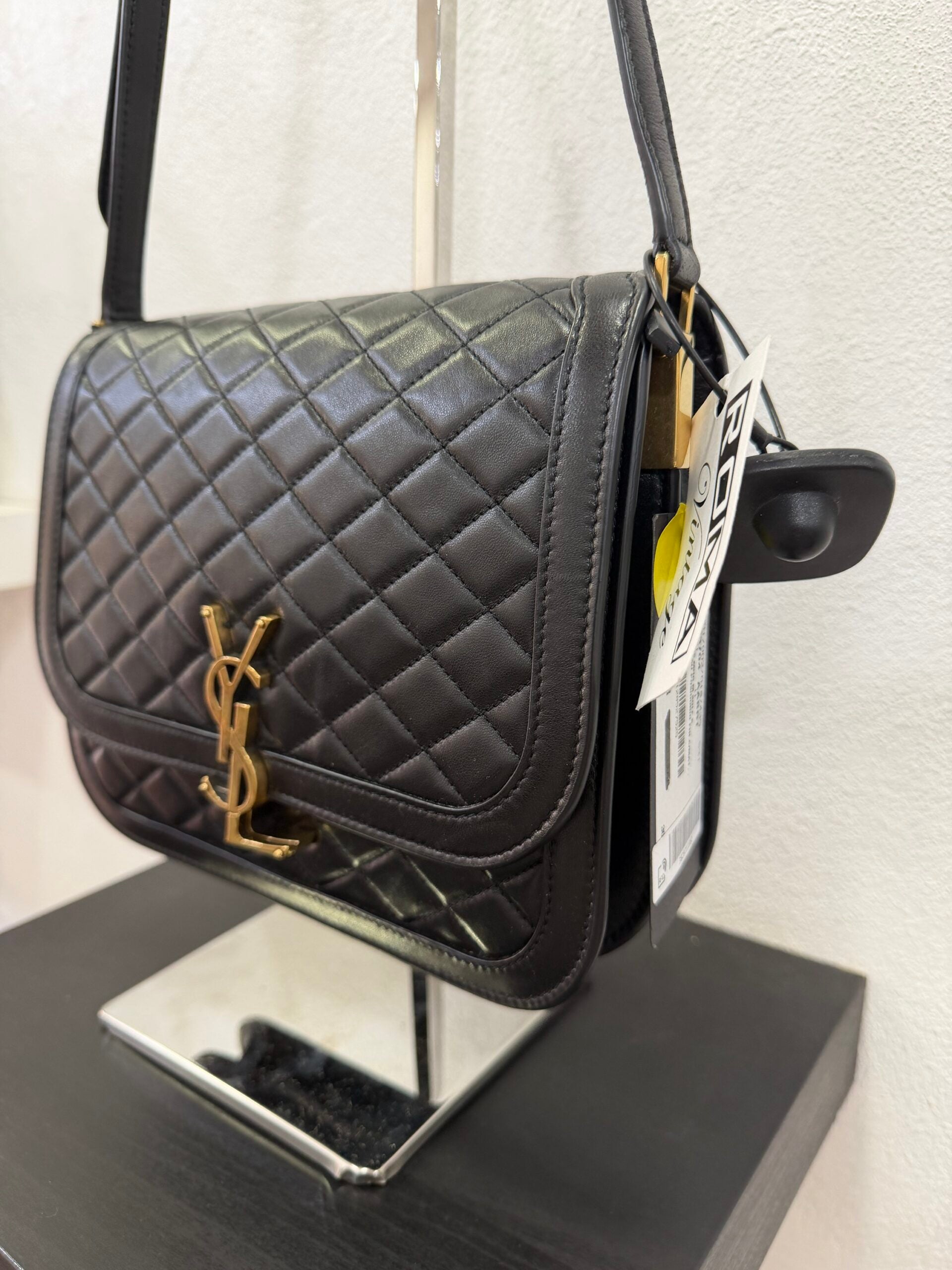 Saint Laurent Solferino in pelle trapuntata