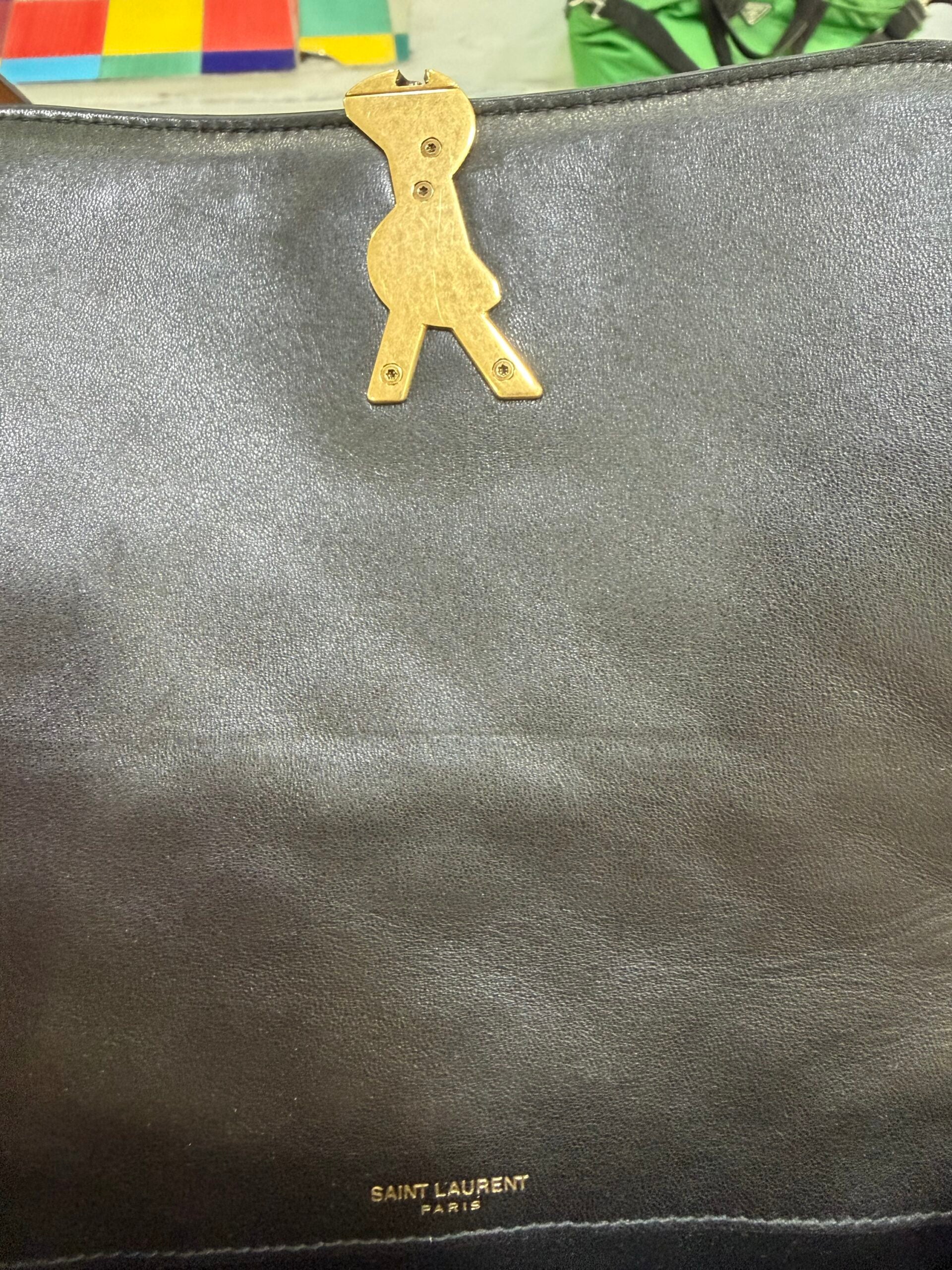 Saint Laurent Solferino in pelle trapuntata