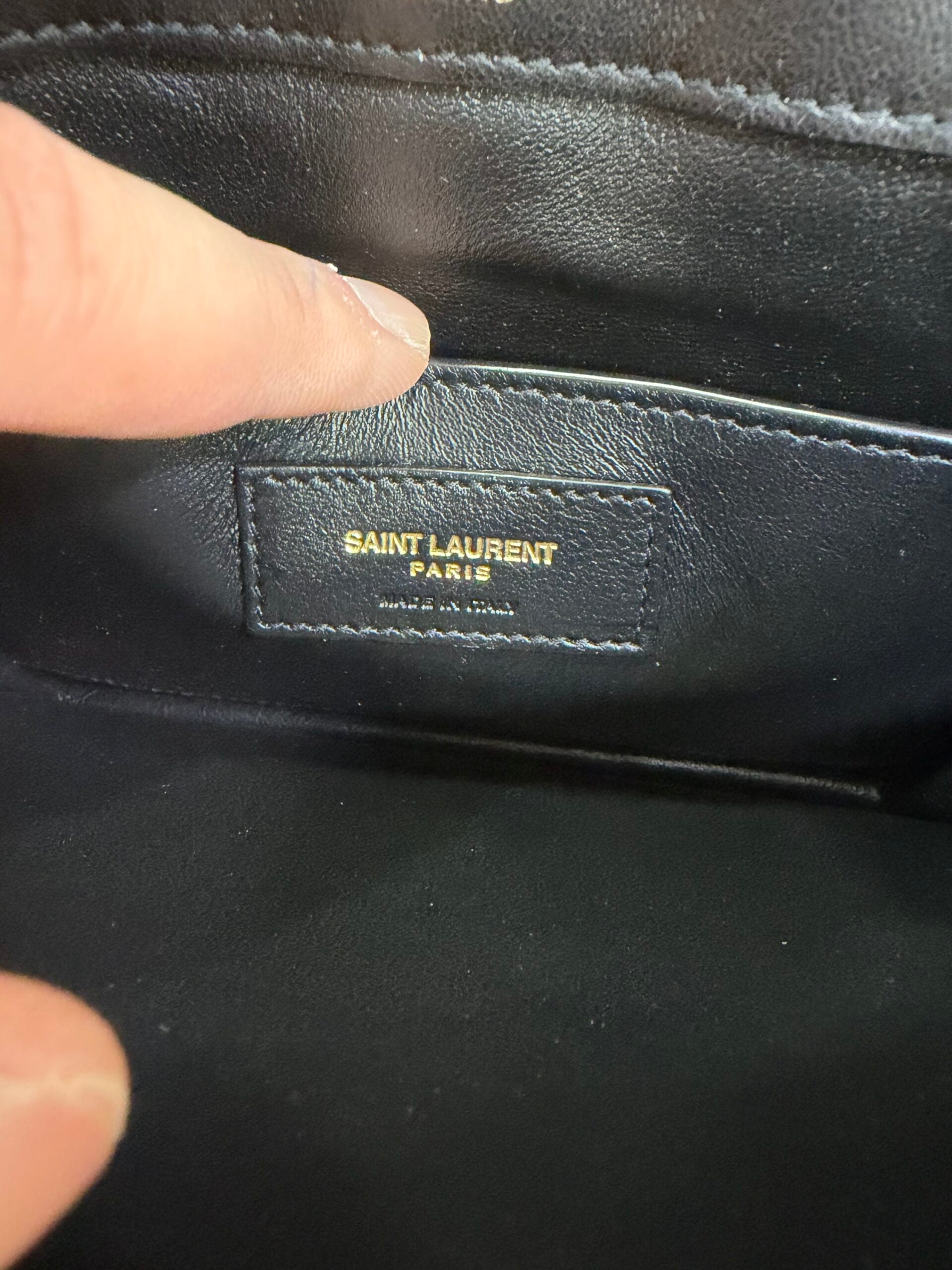 Saint Laurent Solferino in pelle trapuntata
