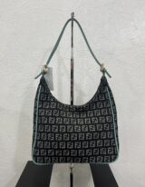 Fendi Borsetta a spalla in tela zucchino