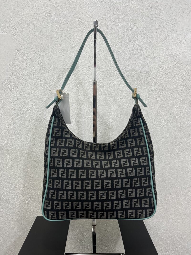 Fendi Borsetta a spalla in tela zucchino