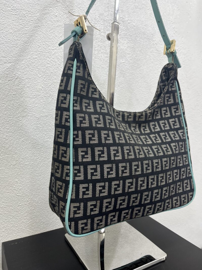Fendi Borsetta a spalla in tela zucchino