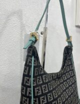 Fendi Borsetta a spalla in tela zucchino
