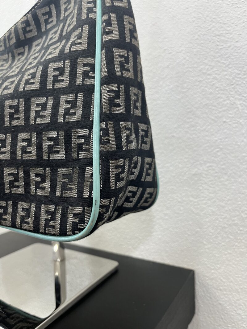 Fendi Borsetta a spalla in tela zucchino
