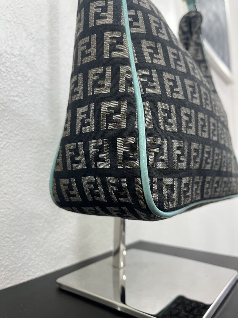 Fendi Borsetta a spalla in tela zucchino