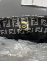 Fendi Borsetta a spalla in tela zucchino