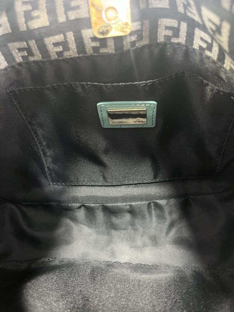 Fendi Borsetta a spalla in tela zucchino