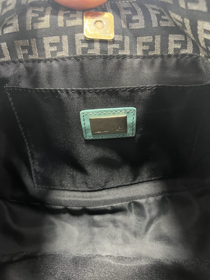 Fendi Borsetta a spalla in tela zucchino