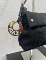 Fendi Pochette Chef in tela Zucca nero