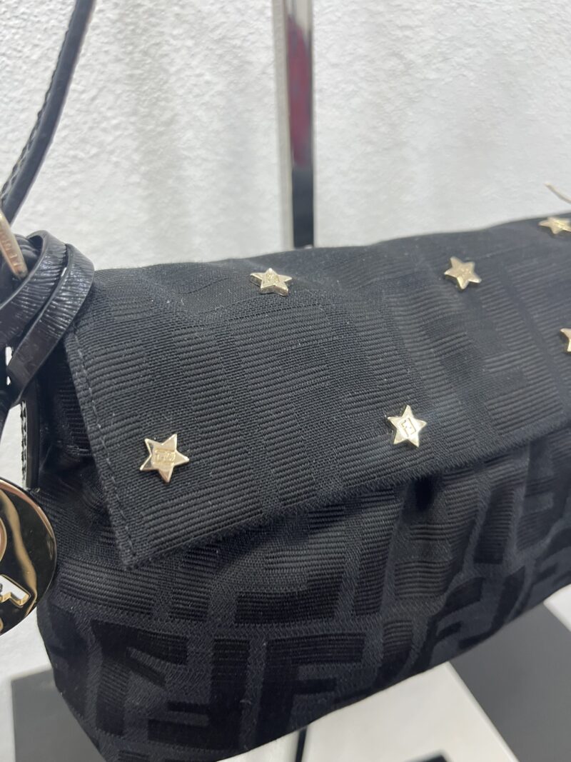 Fendi Pochette Chef in tela Zucca nero
