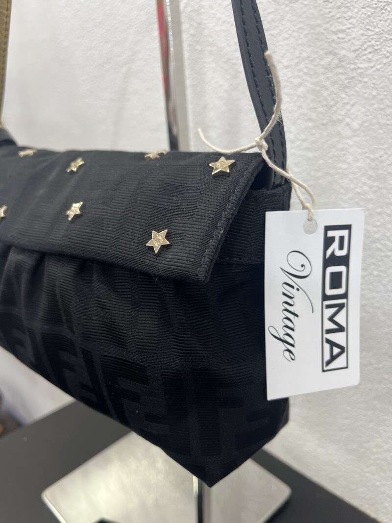 Fendi Pochette Chef in tela Zucca nero