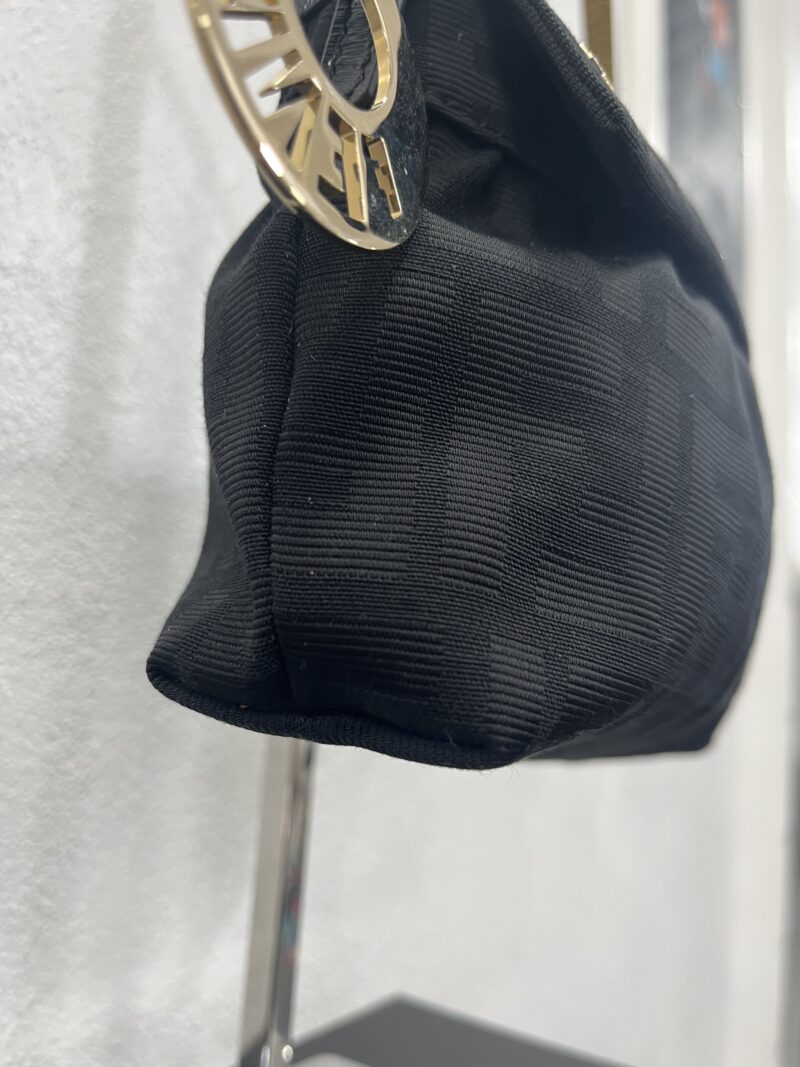 Fendi Pochette Chef in tela Zucca nero