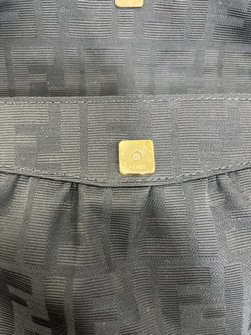 Fendi Pochette Chef in tela Zucca nero