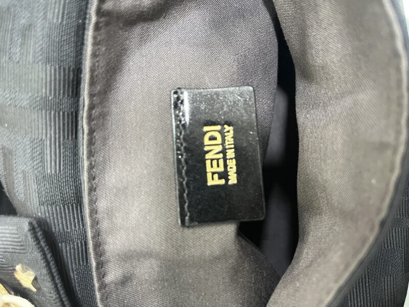 Fendi Pochette Chef in tela Zucca nero