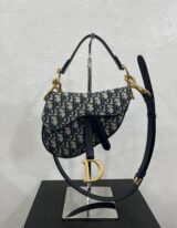 Christian Dior Mini Saddle in tela oblique