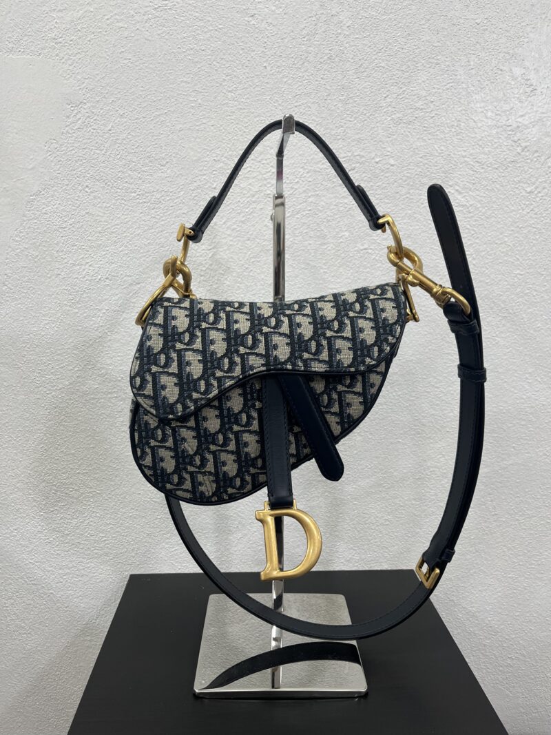 Christian Dior Mini Saddle in tela oblique