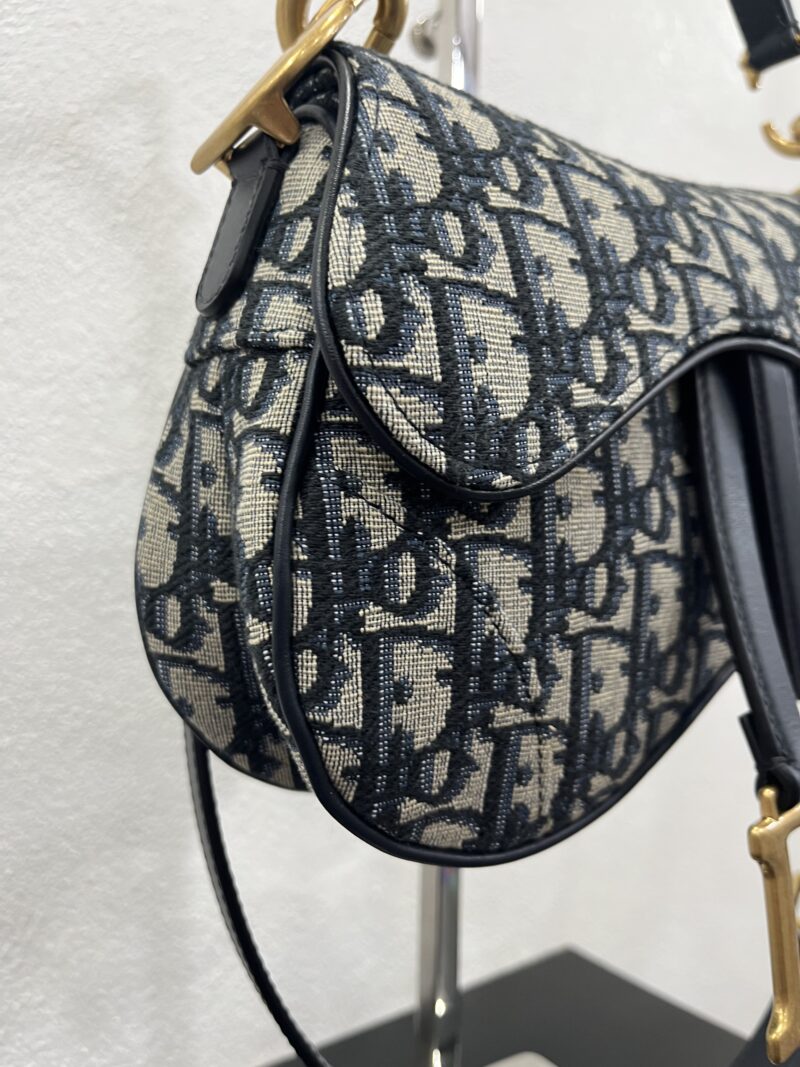 Christian Dior Mini Saddle in tela oblique
