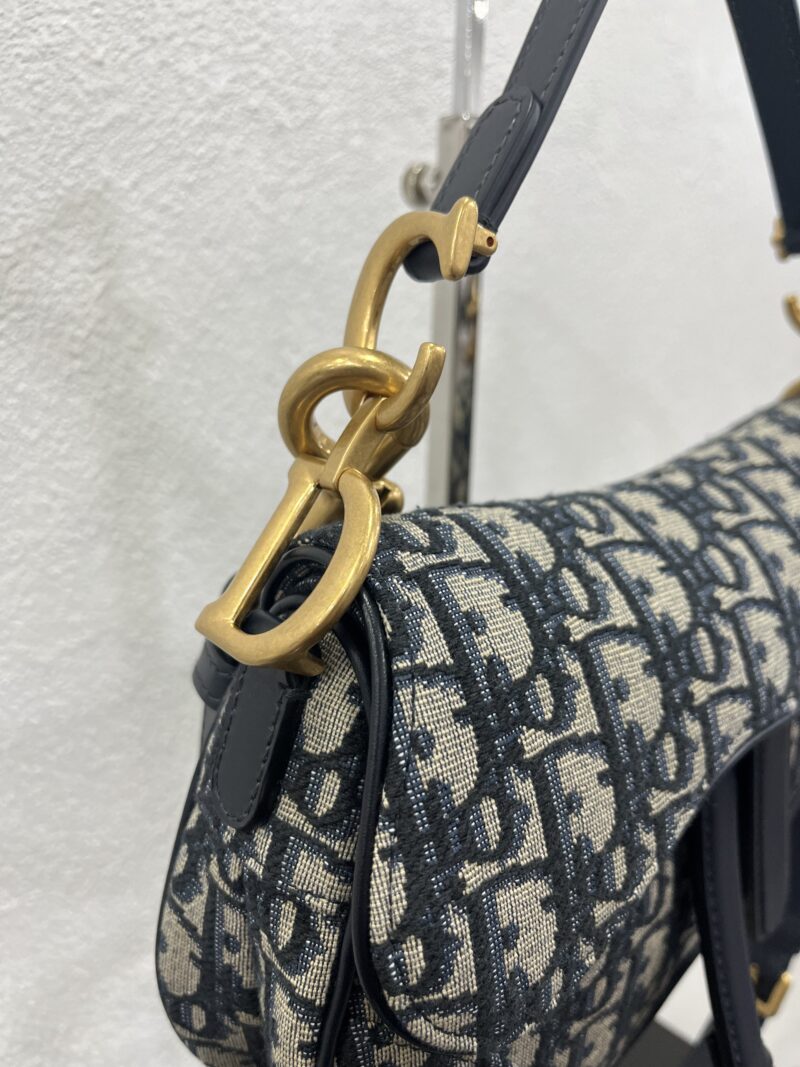 Christian Dior Mini Saddle in tela oblique