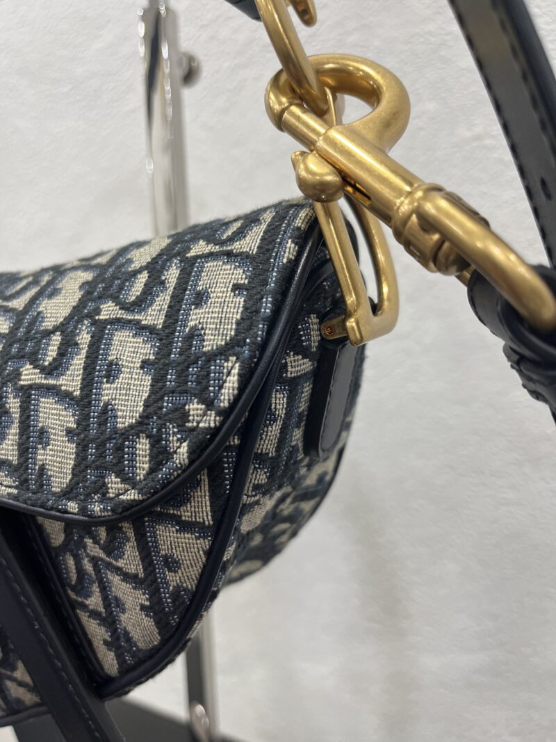 Christian Dior Mini Saddle in tela oblique