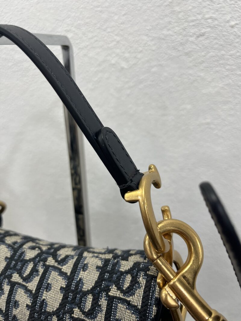 Christian Dior Mini Saddle in tela oblique