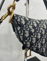 Christian Dior Mini Saddle in tela oblique