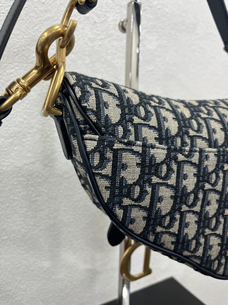 Christian Dior Mini Saddle in tela oblique