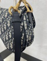 Christian Dior Mini Saddle in tela oblique