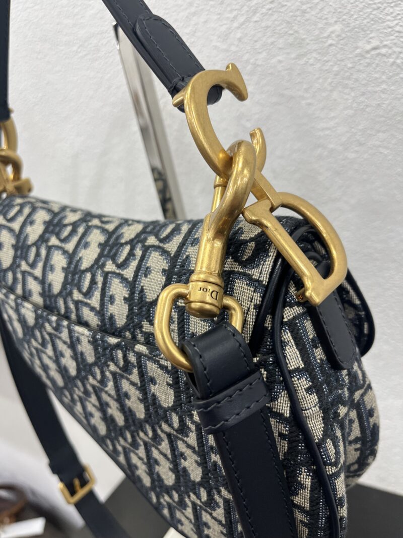 Christian Dior Mini Saddle in tela oblique