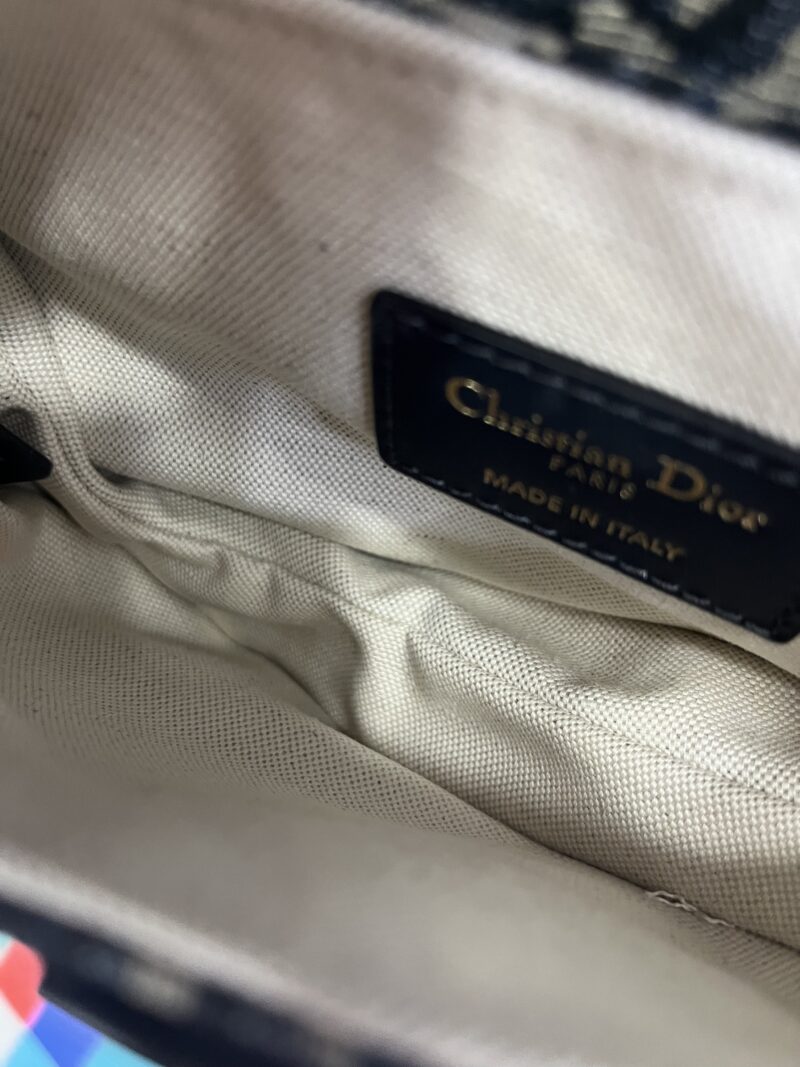 Christian Dior Mini Saddle in tela oblique
