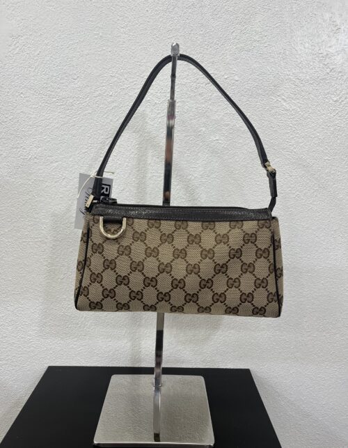 Gucci Borsetta a spalla in tela GG Supreme con D ring