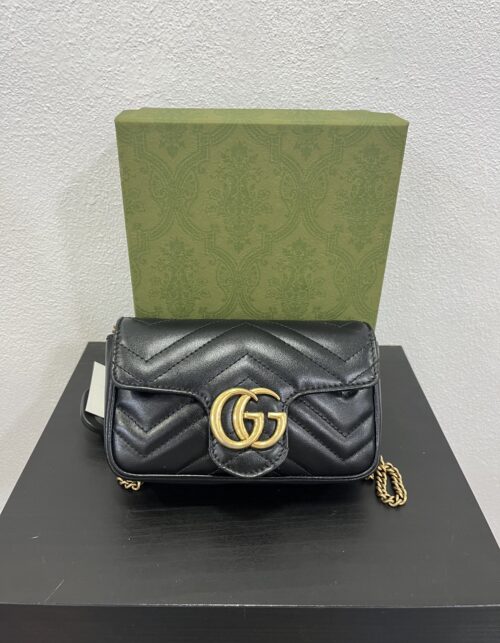Gucci Marmont Mini in matallesse nero